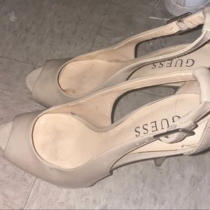 Guess nude heels size 6 womens